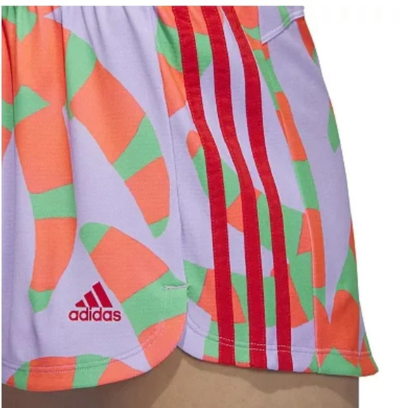 Farm Rio x Adidas Collaboration Pacer 3-Stripe Knit Shorts Bright Pattern Medium - Picture 3 of 9